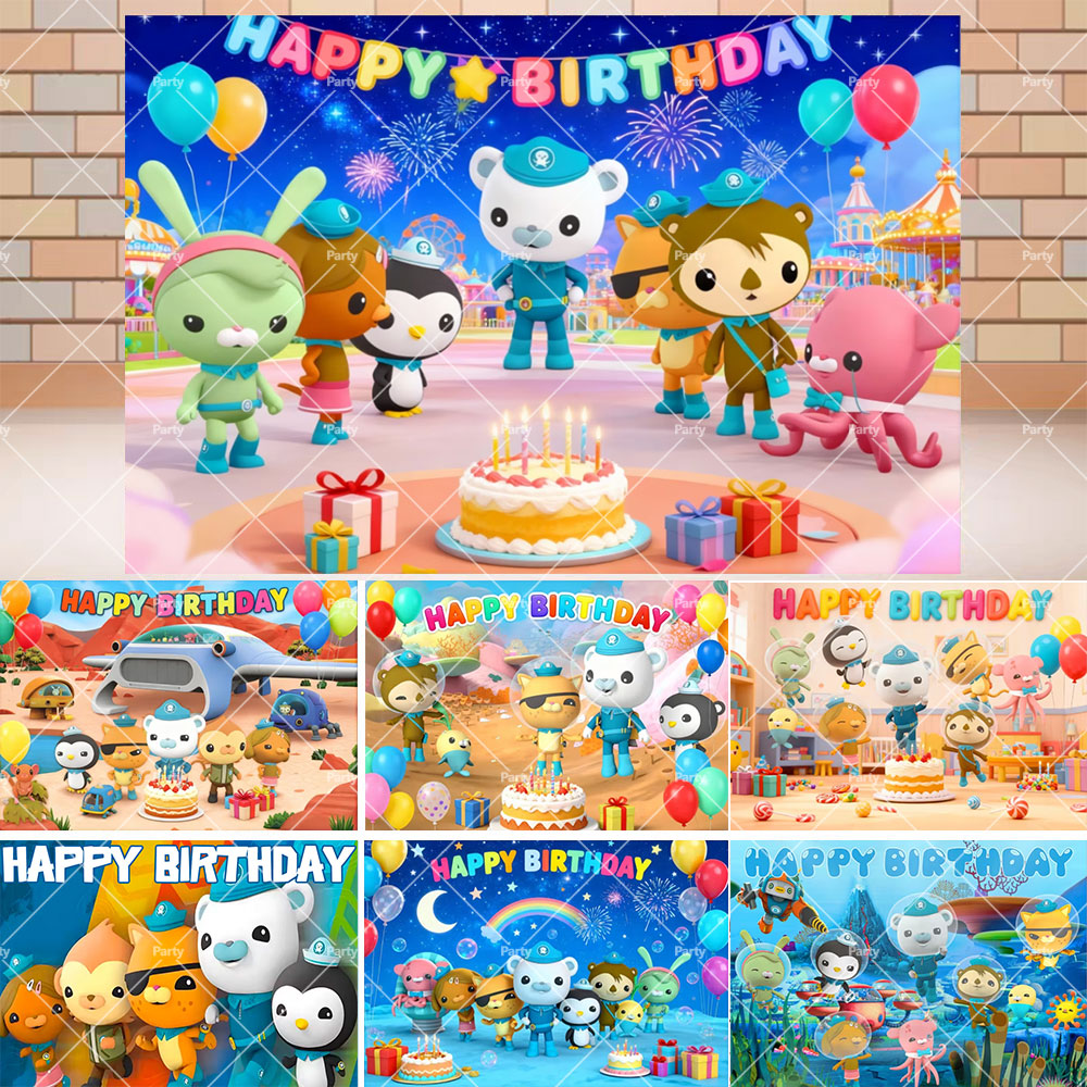 Photography Sport - Cartoon Octonauts Kindergeburtstag Party Deko Niedliche