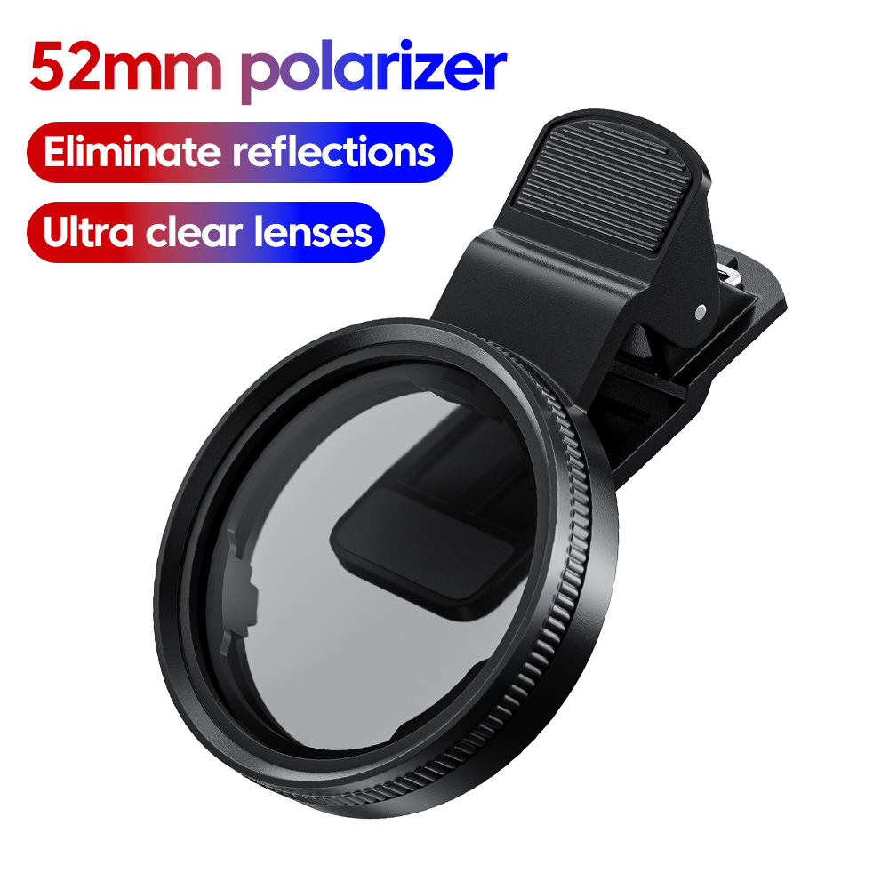 Photography Xiaomi - 52 mm kreisförmiger, universeller, tragbarer Polarisator-Kameraobjektivclip,
