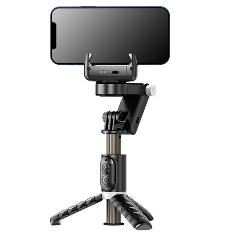 Camera Tripod Carbon - Q18 Selfie-Stick-Stativ mit Gimbal-Stabilisator und Beleuchtung