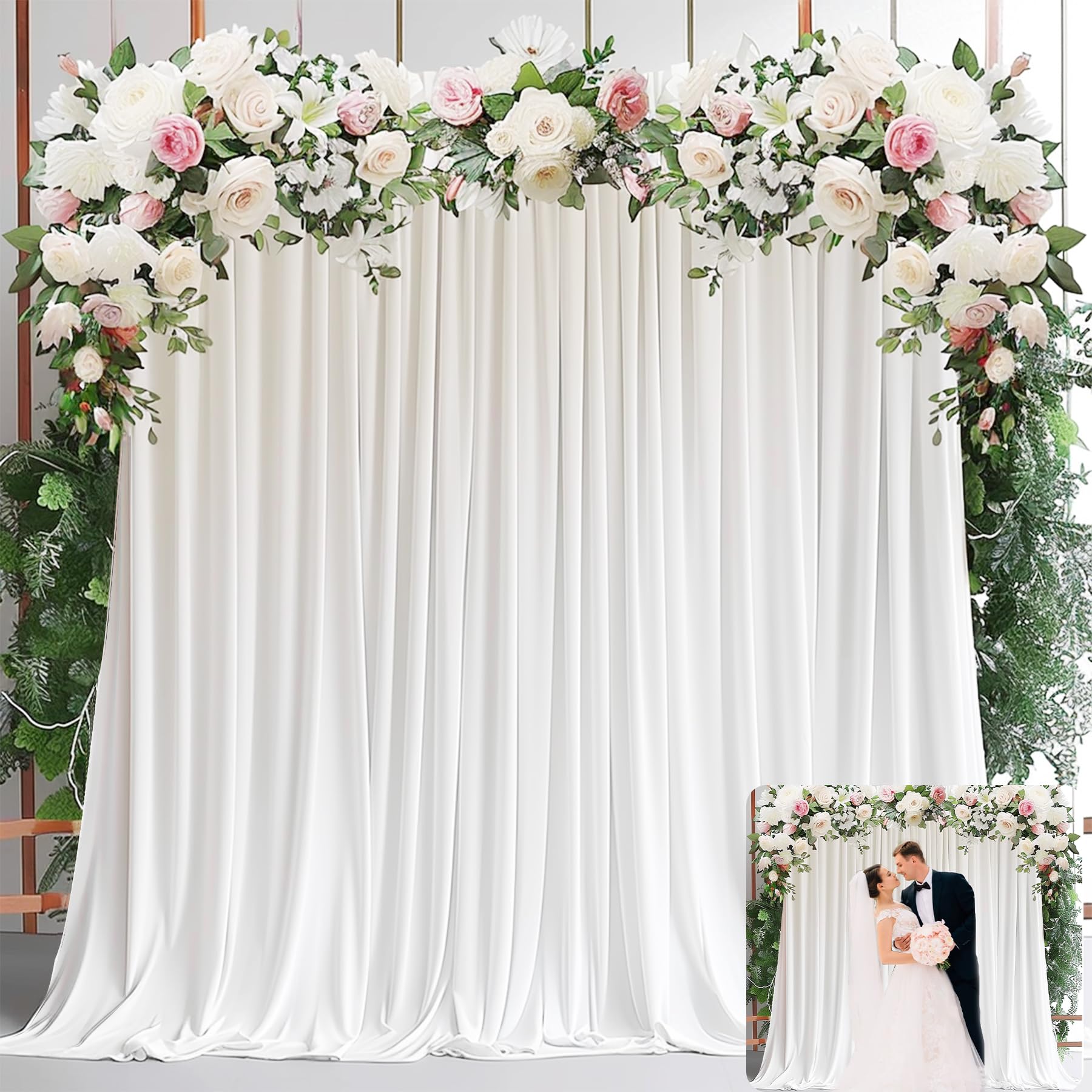 Photography Background - Weiße Hintergrundvorhänge für Partys – weißer