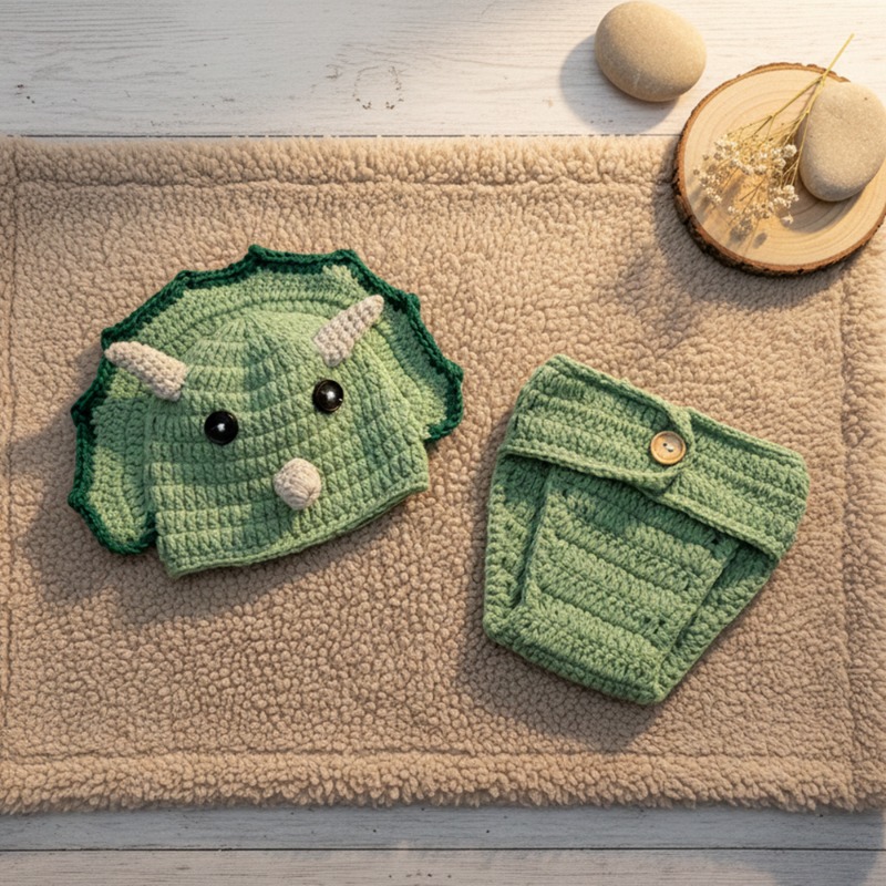 2 stücke Häkeln Dinosaurier Ne – Photography Outfits Bewertung und Preis