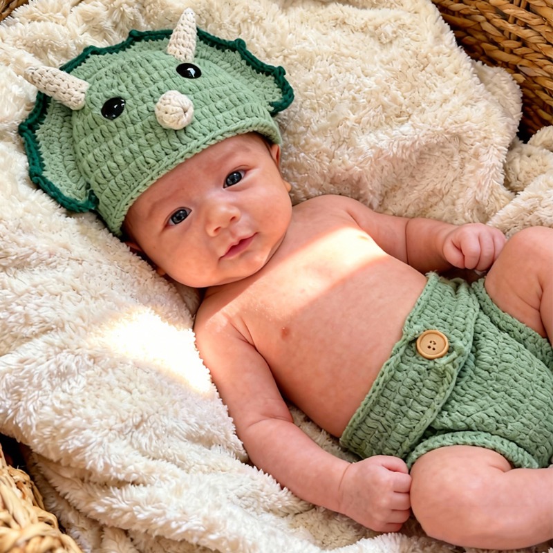 2 stücke Häkeln Dinosaurier Ne – Photography Outfits Bewertung und Preis